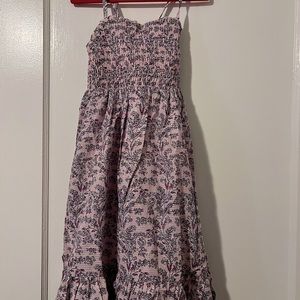 Girls pink J. Crew long dress size 10